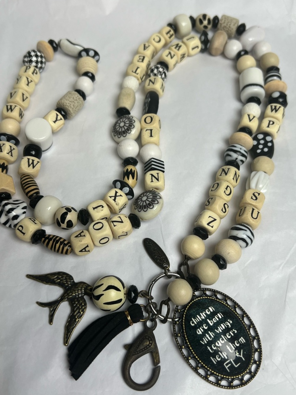 PLUNDER Jewelry Alphabet Teach Lanyard Necklace NWOT - Picture 8 of 14